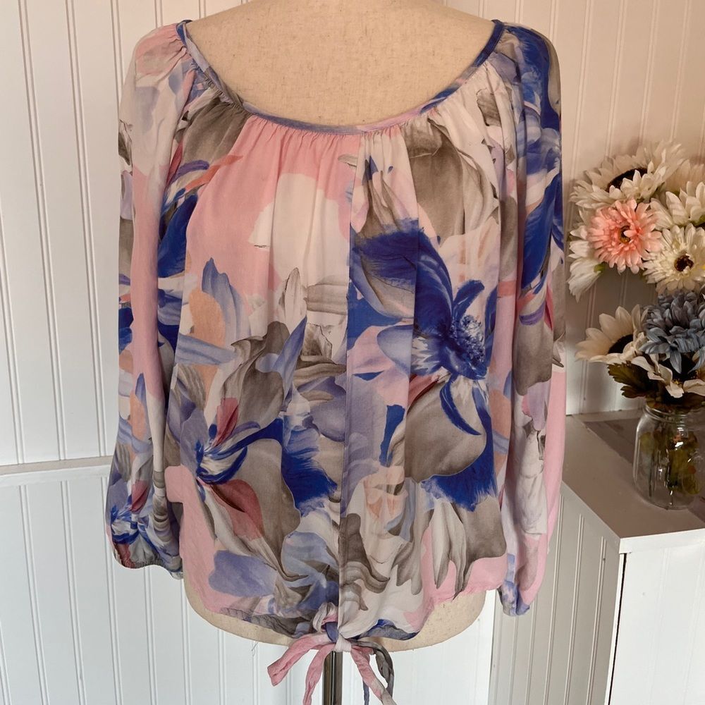 Plum Pretty Sugar Colorful Floral Blouse